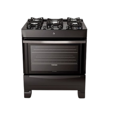 COCINA DE GAS VITRUM 5 QUEMADORES, PANEL DIGITAL, ENCENDIDO AUTOMATICO, LUZ EN EL HORNO, 127/220V, NEGRO